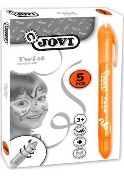 Jovi Twist Stick 5'li Turuncu Yüz Boyama Kalemi