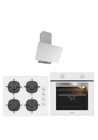 Silverline BO6501W01 - CS5335W02 - 3481 Flam Beyaz Ankastre Set