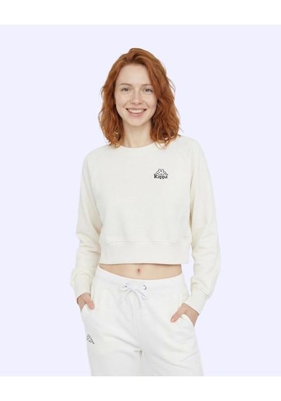 Kappa Logo Cindyna Kadın Ekru Regular Sweatshirt