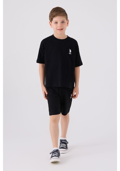 U.S. Polo Assn. Erkek Çocuk Siyah Bermuda Takımı 5274-43664 Siyah
