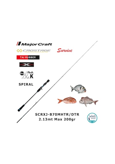 Major Craft Crostage Survive Scrxj-b70mhtr/dtr 2.13mt Max 200gr S2p Tetikli Tai Rubber Kamış