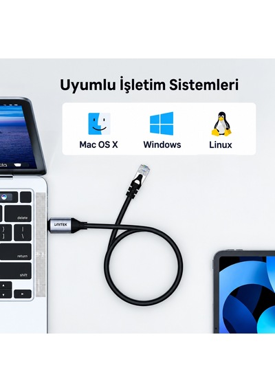 Unıtek Usb-c To Ethernet Kablo 3m C18148agy01-3m