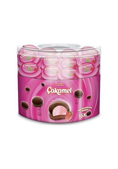 Çokomel Marshmallow Çilekli - Kutulu - 180 Gram - 6 Kutu