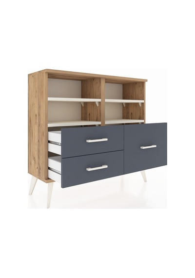 Arges Şifonyer 4 Raflı 3 Çekmeceli 88x30x80 Çam-aytaşı/antrasit Aytaşı/antrasit Arges Şifonyer 4 Raflı 3 Çekmeceli 88x30x80 Çam-aytaşı/antrasit Aytaşı/antrasit