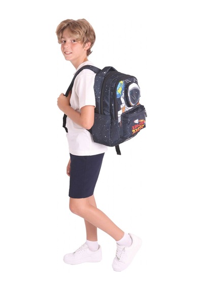 Kaukko Toys Erkek Çocuk 3d Astronot Şekilli İlkokul Ve Günlük Sırt Çantası - Siyah - L5253 Siyah