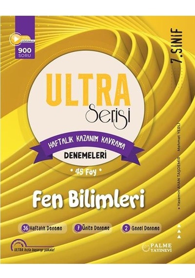 Palme 7.sınıf Ultra Fen Bilimleri Haftalık Kazanım Kavrama Denemeleri