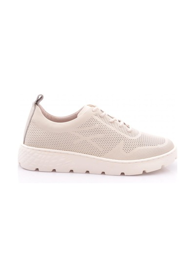 Dgn 25219 Kadın Bağcikli Sneaker Ayakkabi Kırık Beyaz