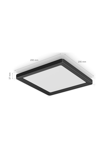 Tento Siyah Sıva Üstü Rgb Akıllı Led Panel Tavan Armatürü 30x30cm 1340 Lumen - 25.000 Saat Ampul Kullanım Ömrü Genel