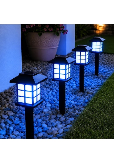 Tr Tech Hlyos 2 Adet 5w Solar Bahçe Lambası 38 Cm, Güneş Enerjili Dekoratif Dış Mekan Aydınlatması, Su Geçirmez