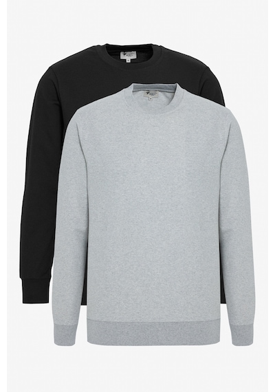 AC&Co / Altınyıldız Classics Erkek Siyah-Gri Melanj 2'li Paket Pamuklu Standart Fit Normal Kesim Bisiklet Yaka Sweatshirt Siyah-Gri Melanj Çok Renkli AC&Co / Altınyıldız Classics Erkek Siyah-Gri Melanj 2'li Paket Pamuklu Standart Fit Normal Kesim Bisiklet Yaka Sweatshirt Siyah-Gri Melanj Çok Renkli