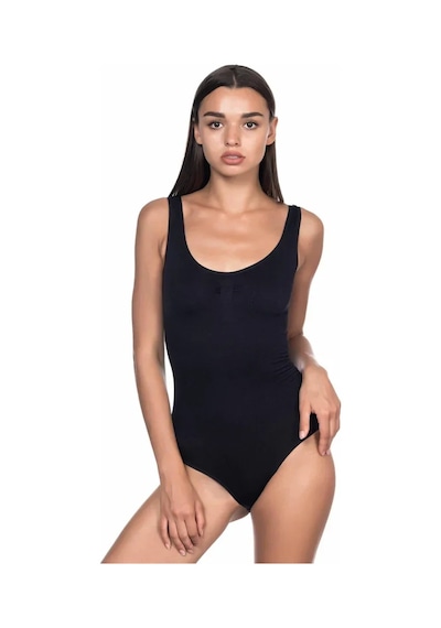Angbutik Siyah Mı 1924 Soft Kalın Askıllı Çıtçıtlı Body