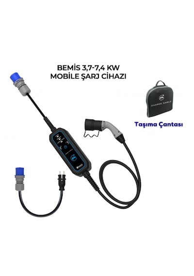 Bemis 3,7 - 7,4 Kw Mono Mobil Araç Şarj Aleti 5 M Bev-1221-00 Bemis 3,7 - 7,4 Kw Mono Mobil Araç Şarj Aleti 5 M Bev-1221-00