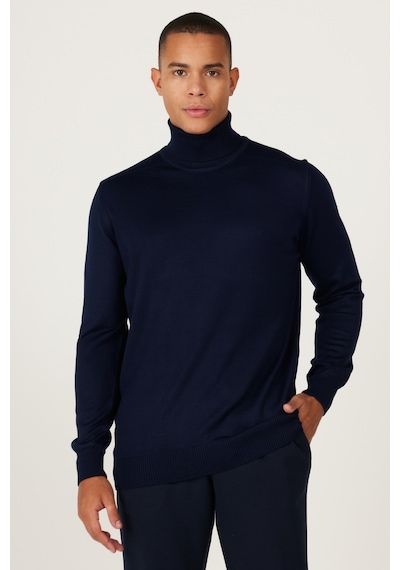 AC&Co / Altınyıldız Classics Erkek Lacı Standart Fit Normal Kesim Tam Balıkçı Yaka Triko Kazak Lacı AC&Co / Altınyıldız Classics Erkek Lacı Standart Fit Normal Kesim Tam Balıkçı Yaka Triko Kazak Lacı