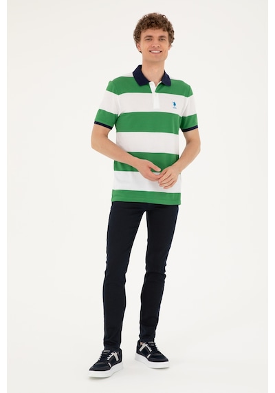 U.S. Polo Assn. Erkek Regular Fit Polo Yaka Yeşil Tişört 50288503-VR054