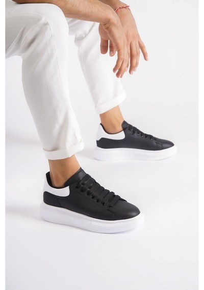 Mubiano Mbmcq1000-sb Erkek Kalın Taban Siyah/beyaz Sneaker & Spor Ayakkabı Siyah/beyaz