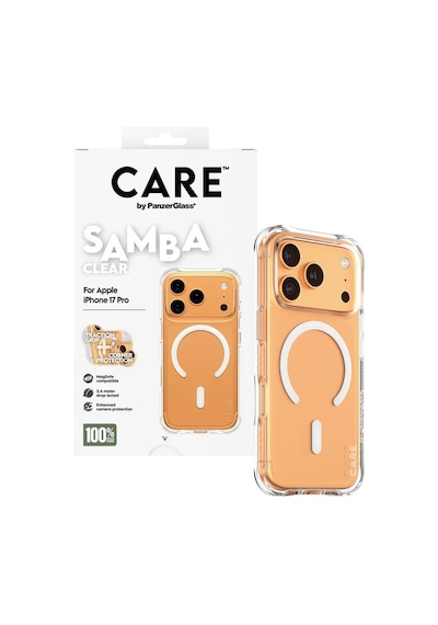 Panzerglass Care Apple iPhone Uyumlu  17 Pro Fashionable Case Samba Magsafe Şeffaf Kılıf