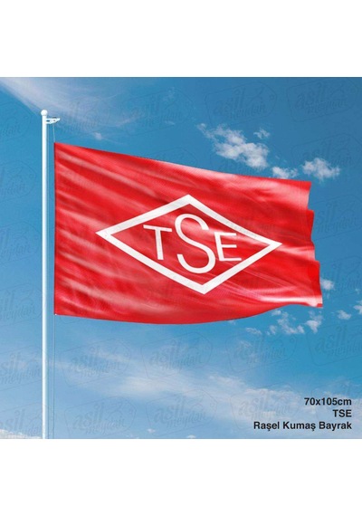 Kırmızı Tse Türk Standartları Enstitüsü Gönder Bayrağı - 70x105 Cm Raşel Kumaş Bayrak 1