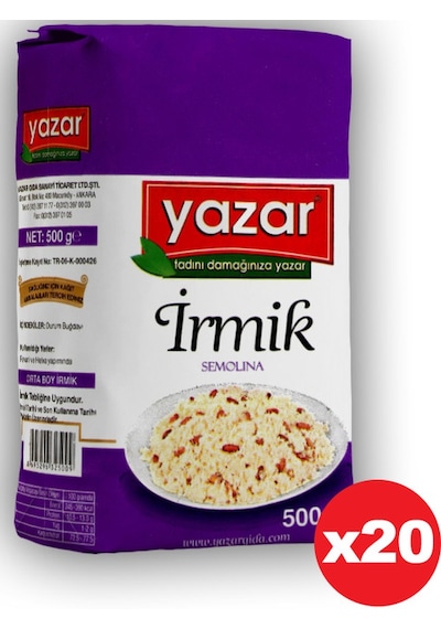 Yazar Buğday İrmik 20 x 500 G