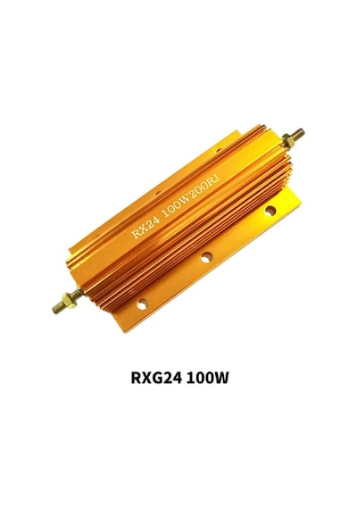 Rx24 Rxg24 1rf Tel Sargılı Direnç 100w 200rj Altın Renkli Alüminyum Gövdeli