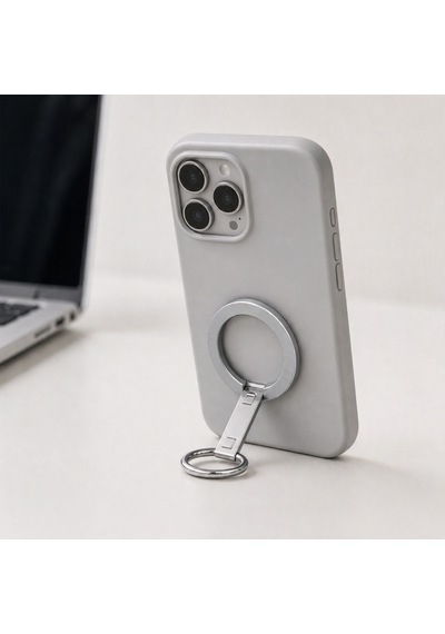 Zore Paris M1 Magnetik Ring Stand Telefon Tutucu Gümüş
