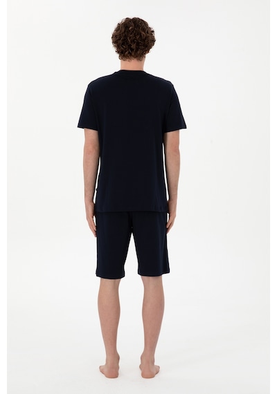U.S. Polo Assn. Erkek Bisiklet Yaka Lacivert Pijama Takımı 50309821-VR033 U.S. Polo Assn. Erkek Bisiklet Yaka Lacivert Pijama Takımı 50309821-VR033