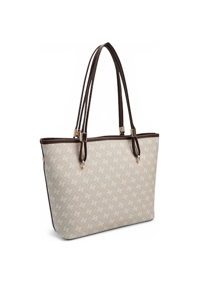 Silver Polo Sp1282 Kadın Omuz Çantası Monogram Taş-kahve
