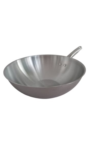 Akdeniz 28 Cm Metal Kulplu Çelik Wok Tava Paslanmaz Çelik