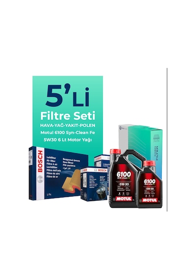 Bosch Citroen Jumper 2.2 Dizel Filtre Bakım Seti Motul Motor Yağlı (2014-2016) 5 Li