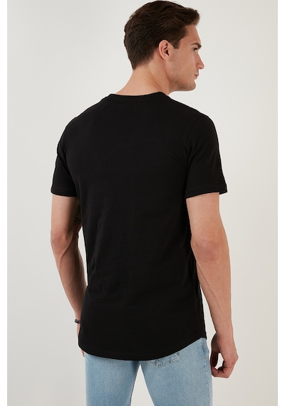 Buratti % 100 Pamuk Regular Fit Bisiklet Yaka T Shirt Erkek T Shirt 5902511 Siyah