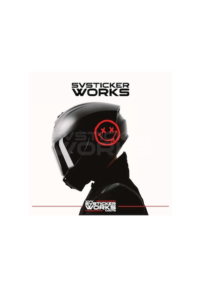 Smile Yazılı Kask Sticker Tüm Kasklar Uyumlu Tek Yön 1 Adet Kırmızı