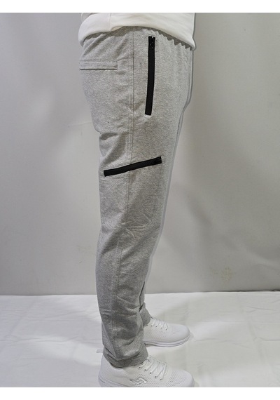 Jump Erkek Slim Fit Pamuklu 2 İplik Eşofman Altı Melanj Gri