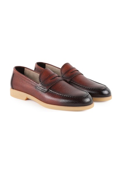 Libero L5956 Erkek Kauçuk Taban Bağcıksız Günlük Loafer Ayakkabı Taba