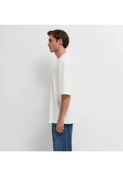 Mavi M0613581-70057 Mavi Baskılı T-shirt Erkek Tişort Beyaz