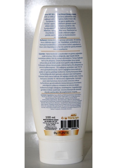 Tierra Yüz ve Vücut Güneş Kremi SPF50+ 100 ML