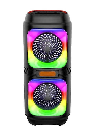 Bls-48 Taşınabilir Mikrofonlu Hoparlör Rgb Işıklı Bluetooth Parti Hoparlör