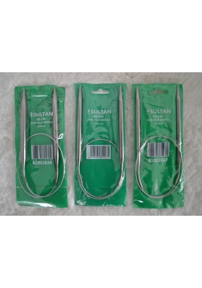 Çelik Telli Misinalı Şiş 60 Cm 6 No 7 No 8 No 1 Er Adet