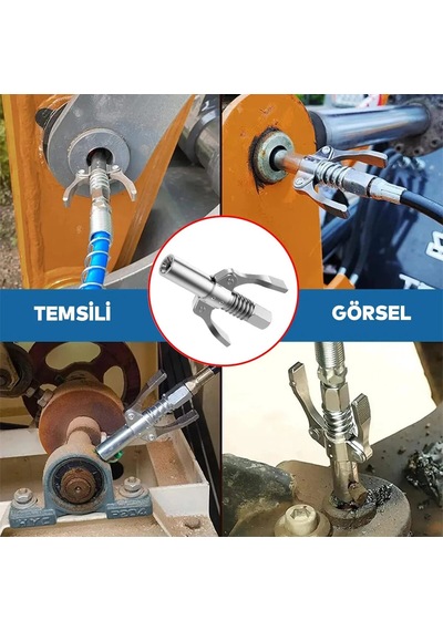 Bay 10 Adet Gress Pompa Ucu Seti - Mandallı - 30 Cm Hortumlu Najmaddin