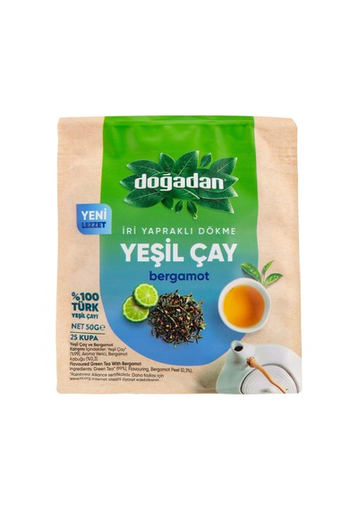 4 Adet Doğadan Kıvrık Dökme Bergamot Aromalı Yeşil Çay