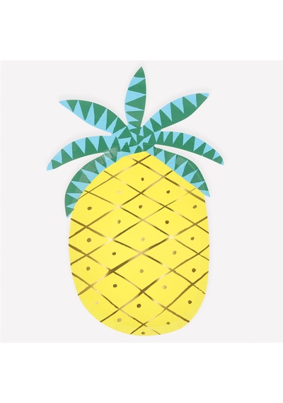 Meri Meri - Ananas Tabaklar - 8 Adet