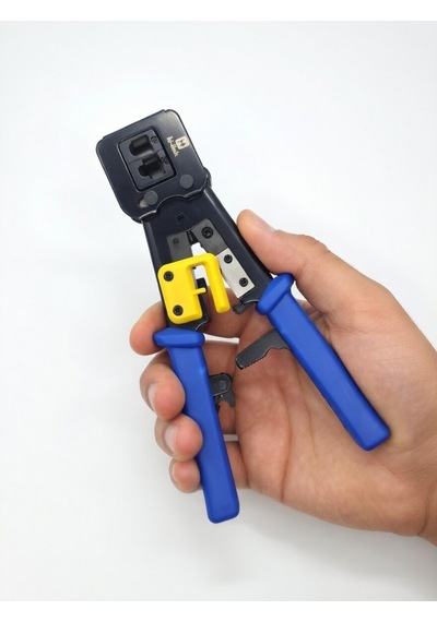 Profesyonel Rj45 Konnektör Sıkıştırma Pensesi - Cat5, Cat6, Cat7 Uyumlu Ethernet Kablo Yapım Aleti