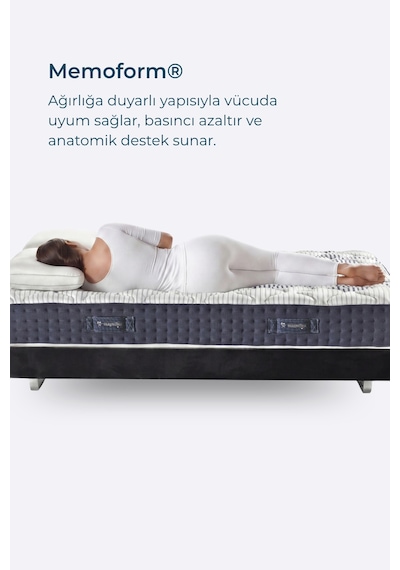 Magnicool 10 Firm Memory Foam Yatak 5 Bölgeli Destek Serin Uyku Teknolojisi Made İn Italy