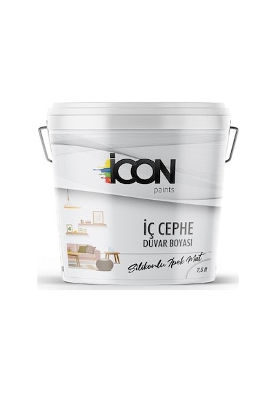 Icon Silikonlu Ipek Mat Iç Cephe Boyası 7,5 Lt.