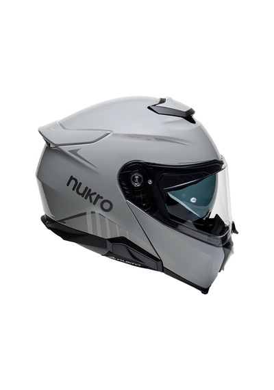 Nukro 937-sv Çene Açılır Motosiklet Kaskı Parlak Gri