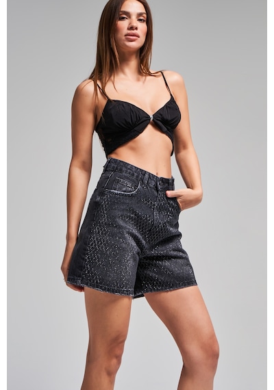 Itsbasic Kadın Koyu Füme Renk Diana T-2s5-1 Parlak Taşlı Mom Fit Midi Boy Tasarım %100 Koton Denim Şort Füme Taşlı Itsbasic Kadın Koyu Füme Renk Diana T-2s5-1 Parlak Taşlı Mom Fit Midi Boy Tasarım %100 Koton Denim Şort Füme Taşlı