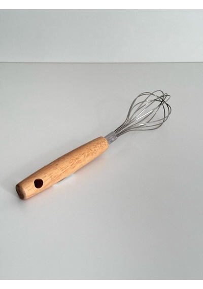 25cm Ahşap Saplı Çelik Çırpıcı Yumurta Ve Sos Çırpıcı, Mutfak Çırpıcısı, Çırpma Teli Çelik Diğer
