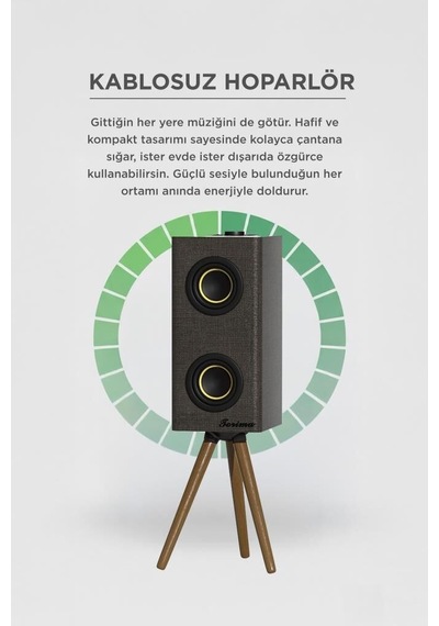 Premium Kablosuz Hoparlör 24w Taşınabilir D67 Gri 3000mah Ses Aleti Dekoratif Eşya Günlük
