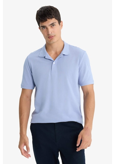 Defacto %100 Pamuk Regular Fit Kısa Kollu Basic Düz Pike Kumaş Polo Tişört C1293ax25sppr515 Mor