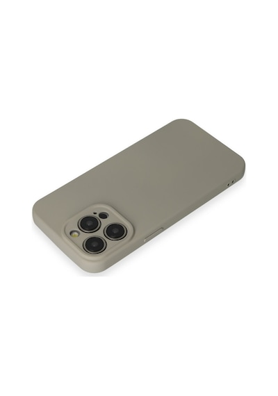 Apple iPhone  Uyumlu-  15 Pro Max Kılıf Nano İçi Kadife Silikon - Beyaz Titanyum