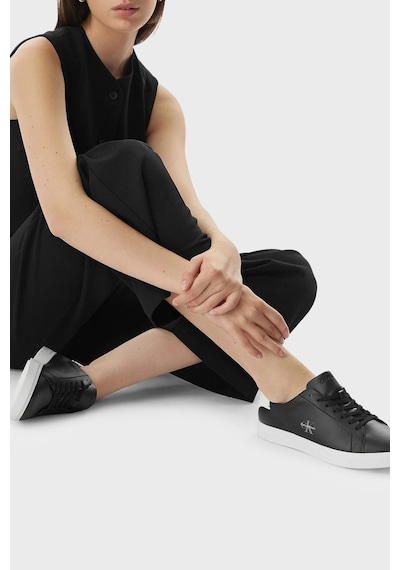 Calvin Klein Deri Logolu Sneaker Ayakkabı Hw0hw032950gm Bayan Ayakkabı Hw0hw03295 0gm Siyah