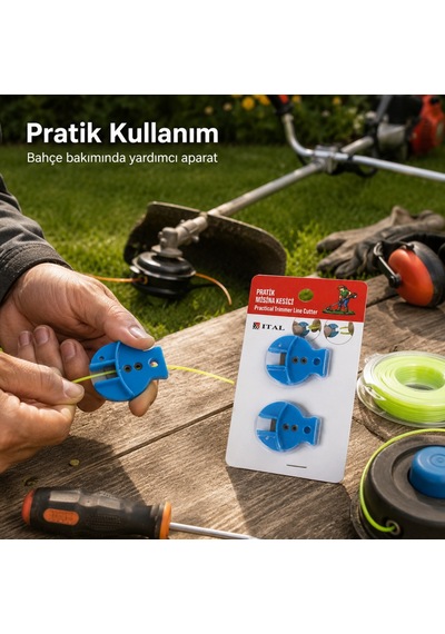 Ital Misina Kesme Bıçağı 2 Li Paket Pratik Tırpan Misina Kesici Aparat